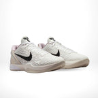 Angled front view of a full pair of Nike Kobe
