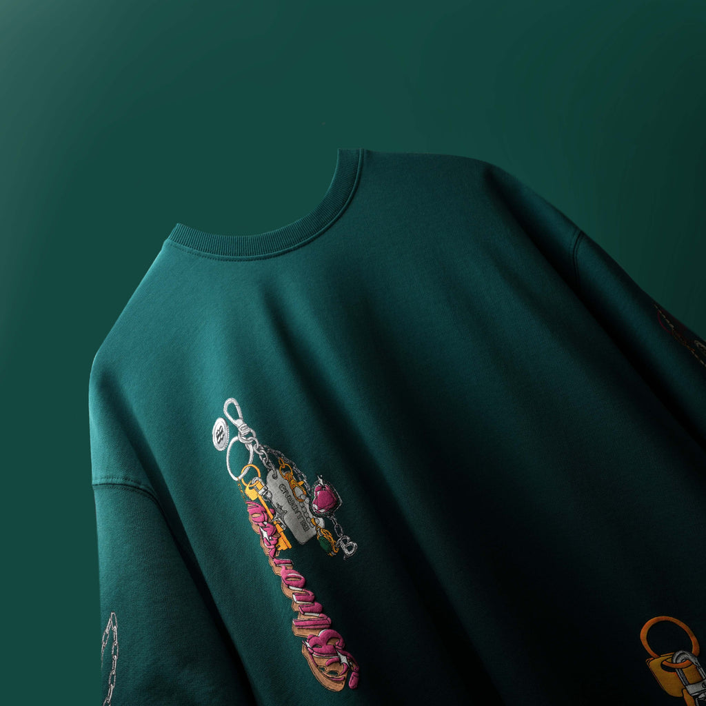 Green Birds And Bling T-Shirt Polkal™ BluOr