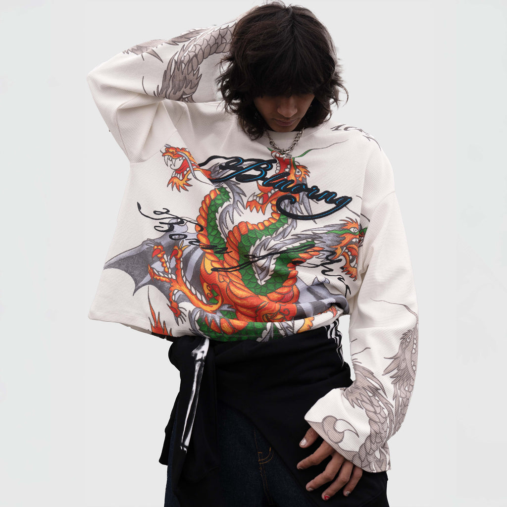 Born Of Fire Full Sleeve T-Shirt Polkal™ BluOr