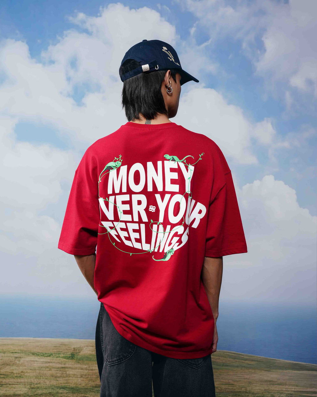 Red Materialistic T-Shirt Polkal™ BluOr