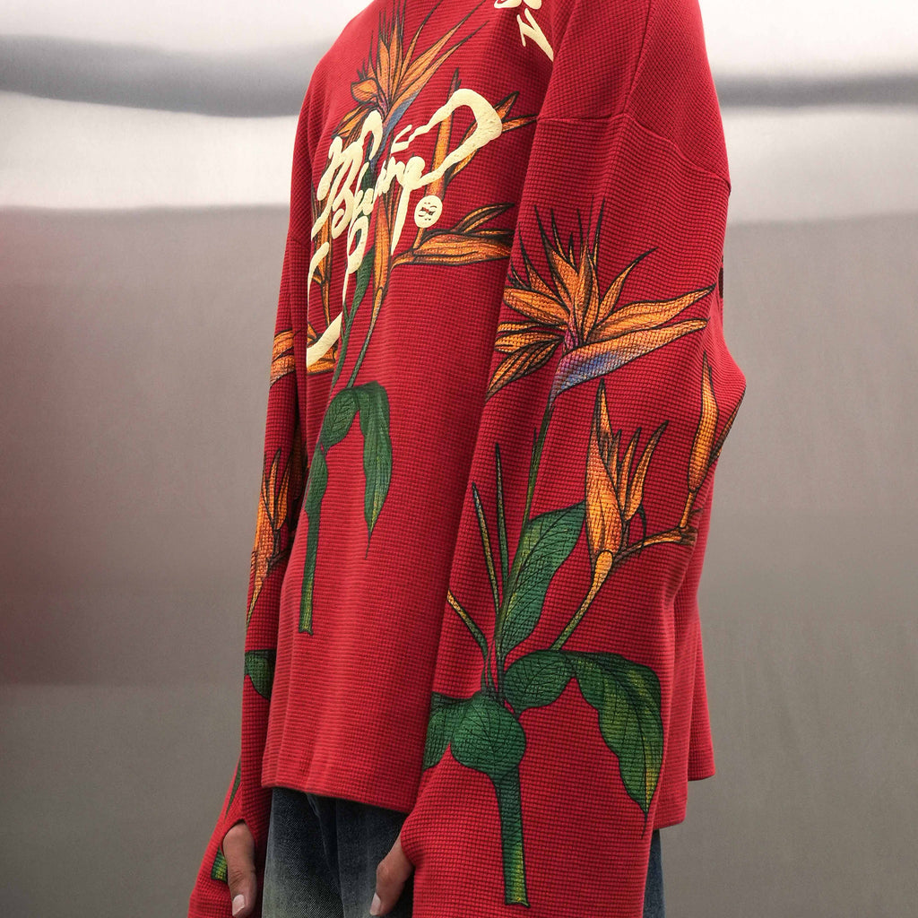 Bird Of Paradise Full Sleeve T-Shirt Polkal™ BluOr